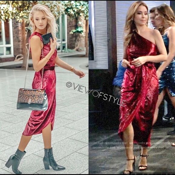 NEW Ted Baker Abinaa one shoulder midi dress XXL - Picture 3 of 16